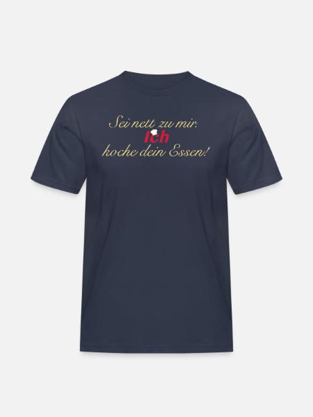 ich_koche_dein_essen - Männer Workwear T-Shirt - Navy