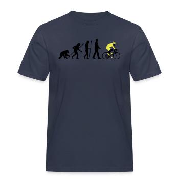 evolution_radfahrer_052012_d_2c - Männer Workwear T-Shirt - Navy - Vorne - AI Model Male 178 light (178cm)