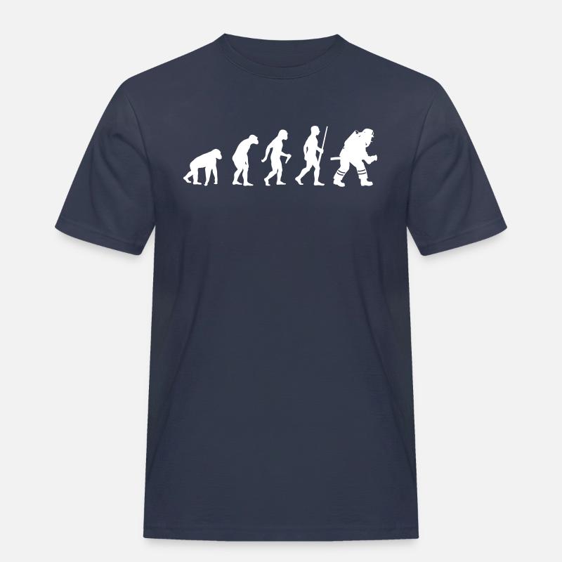 Firefighter evolution - Männer Workwear T-Shirt - Navy