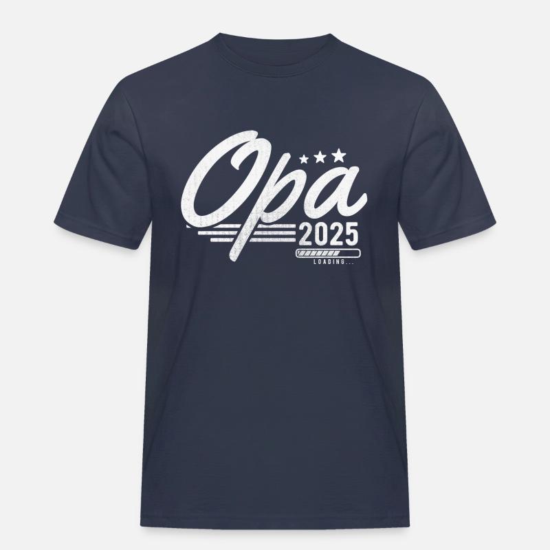 Opa 2025 loading - Männer Workwear T-Shirt - Navy