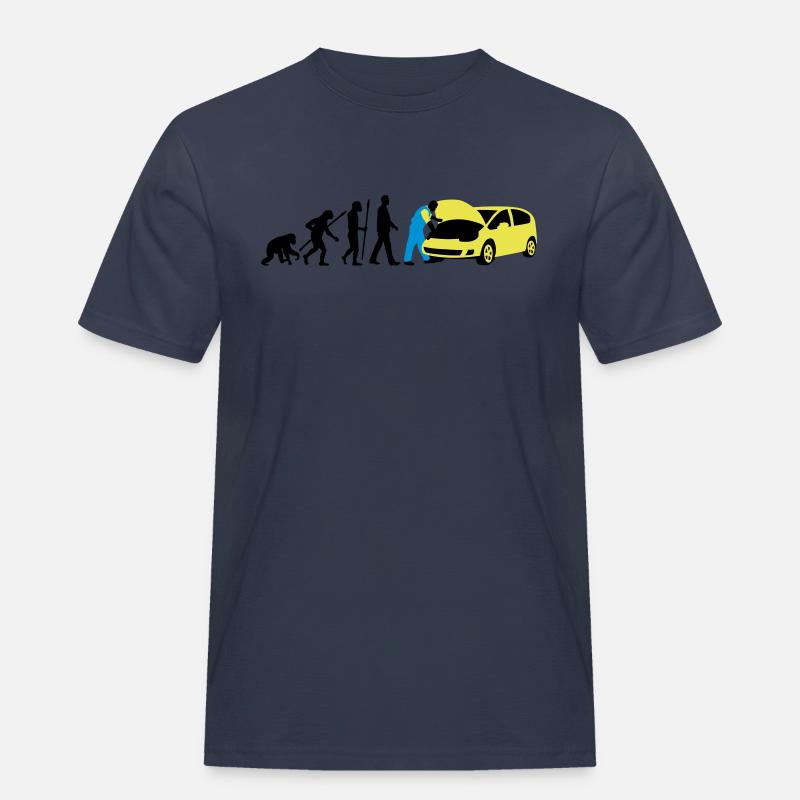 evolution_kfz_mechaniker_122013_b_3c - Männer Workwear T-Shirt - Navy