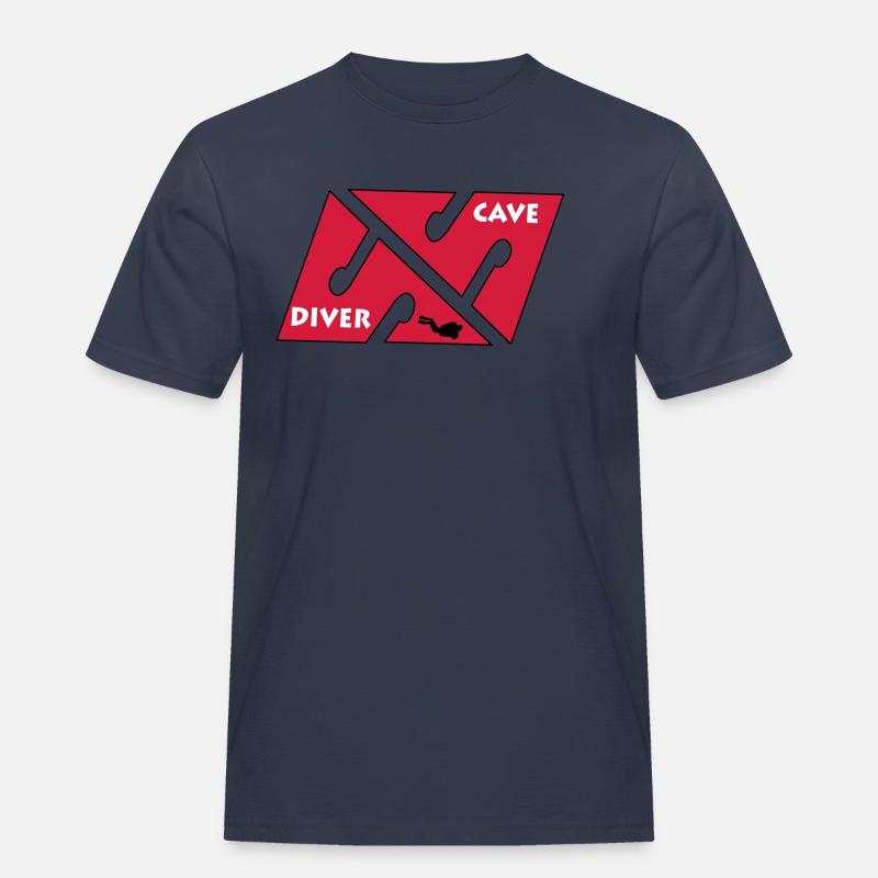 cave_diver_01 - Männer Workwear T-Shirt - Navy