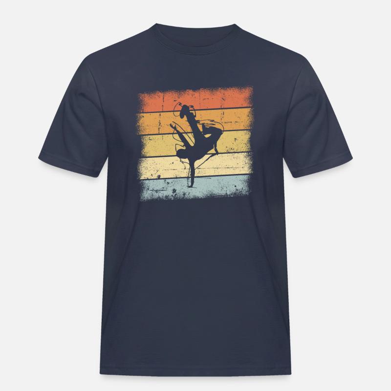 Breakdancer Retro Design - Männer Workwear T-Shirt - Navy