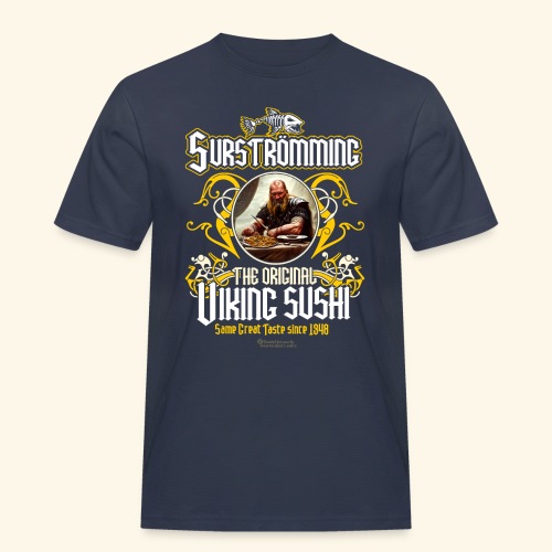 Surströmming T-Shirt Design Wikinger Sushi - Männer Workwear T-Shirt