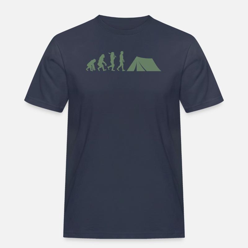 Zelten Evolution Camping - Männer Workwear T-Shirt - Navy