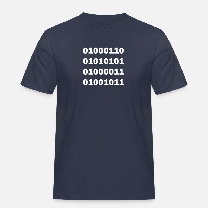 Binär Code Fuck - Männer Workwear T-Shirt - Navy