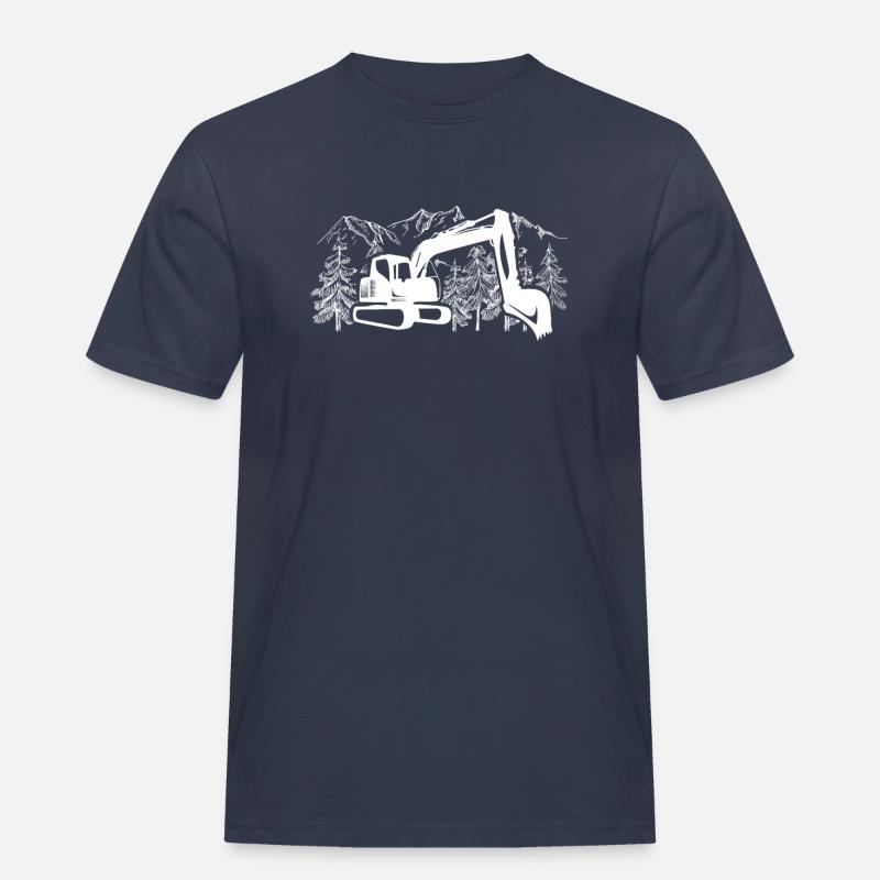Baggerfahrer geschenkideen - Männer Workwear T-Shirt - Navy