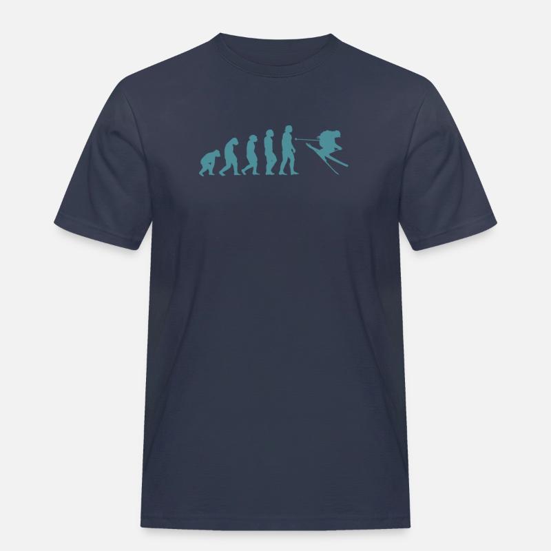 Ski Evolution Tshirt - Männer Workwear T-Shirt - Navy