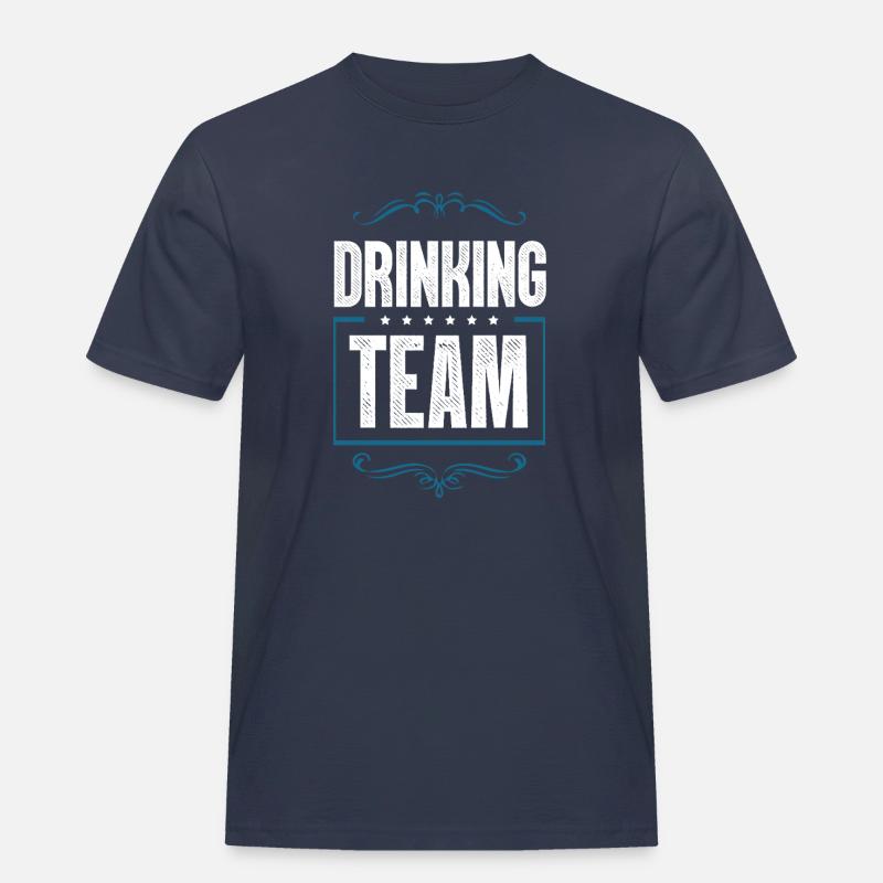 Drinking Crew - Männer Workwear T-Shirt - Navy