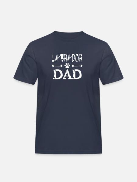 Labrador dad father - Men's Workwear T-Shirt - navy