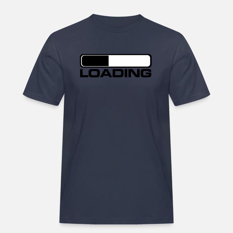 loading prozess - Männer Workwear T-Shirt - Navy