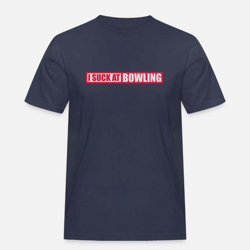 I suck at bowling - Männer Workwear T-Shirt - Navy