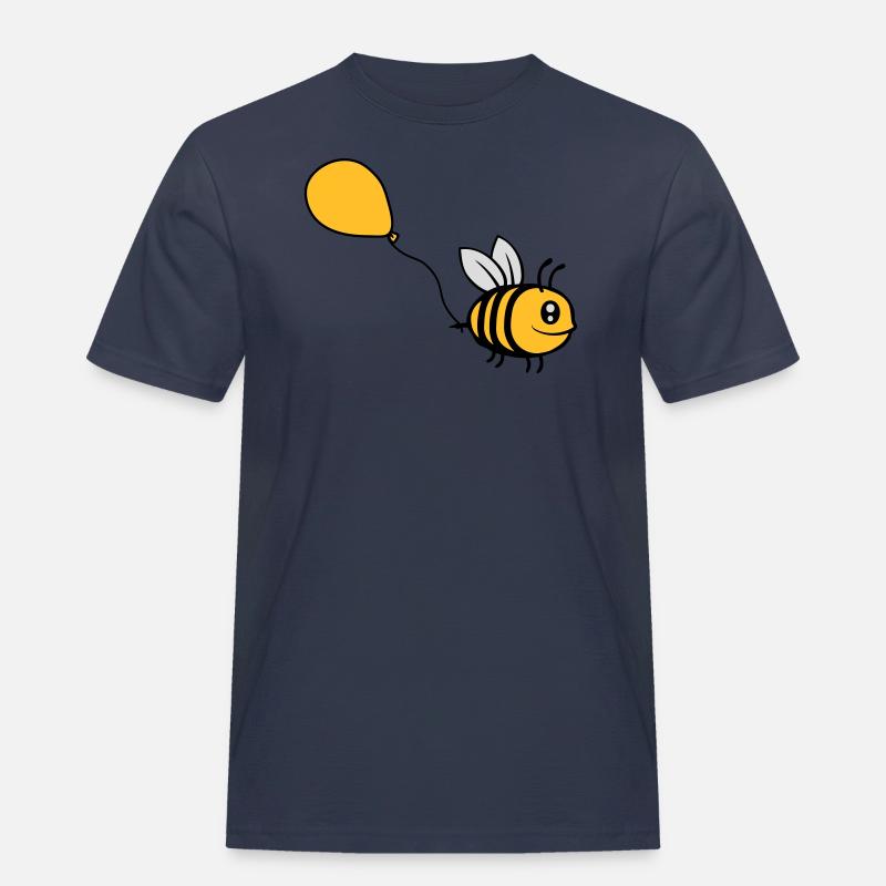 Glückliche Luftballon Biene Comic - Männer Workwear T-Shirt - Navy