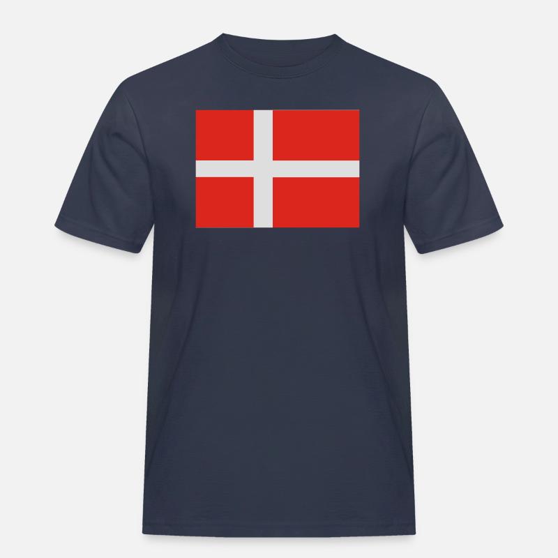dkflag - Herre Workwear T-Shirt - marineblå