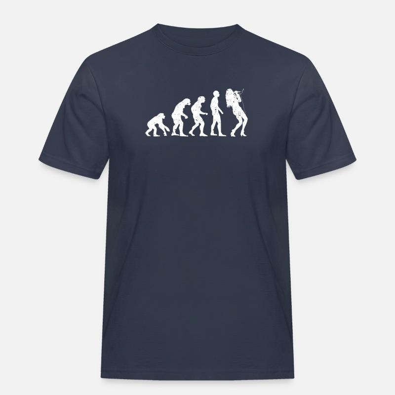 EVOLUTION SÄNGER! - Männer Workwear T-Shirt - Navy