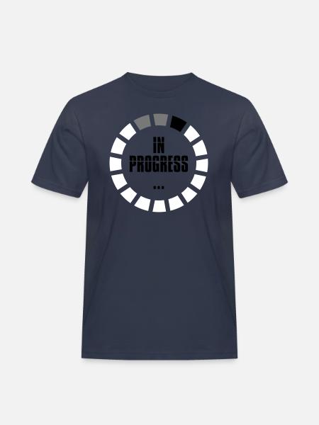igangværende indlæsningstegn ringcirkelindlæsning bliver a - Herre Workwear T-Shirt - marineblå