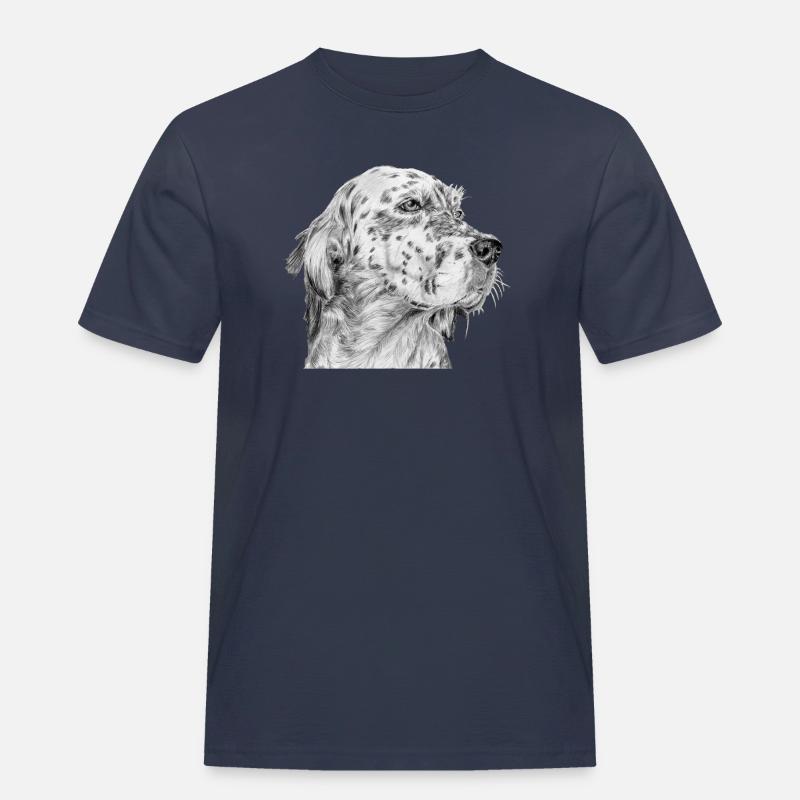 Inglese Inglese Setter - Maglietta da lavoro per uomo - navy