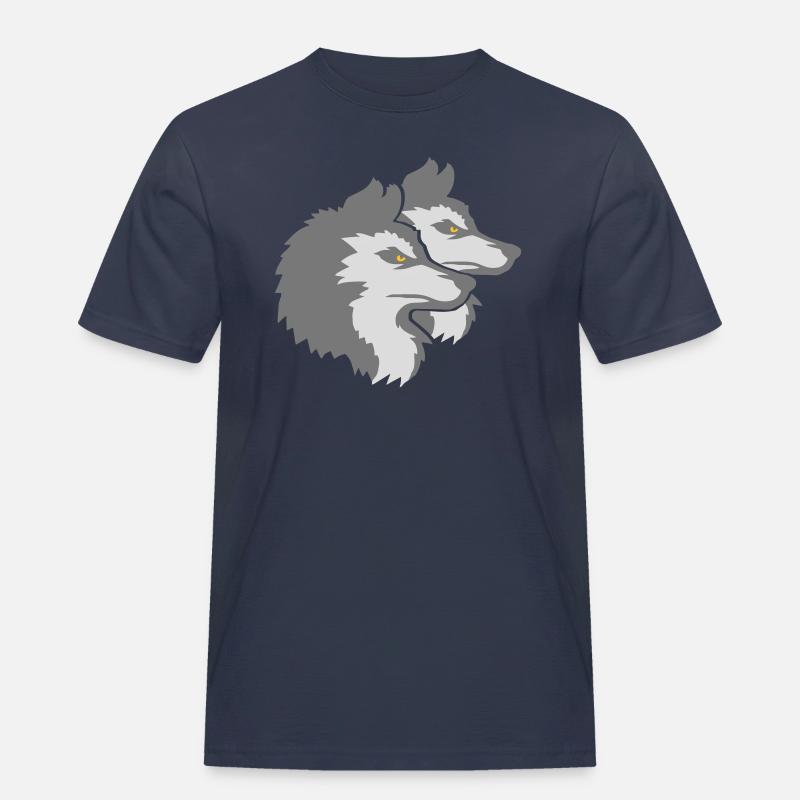 Team Logo Wolf Pack - Männer Workwear T-Shirt - Navy
