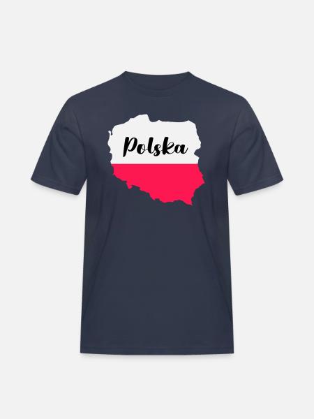Poland Polska - Men's Workwear T-Shirt - navy