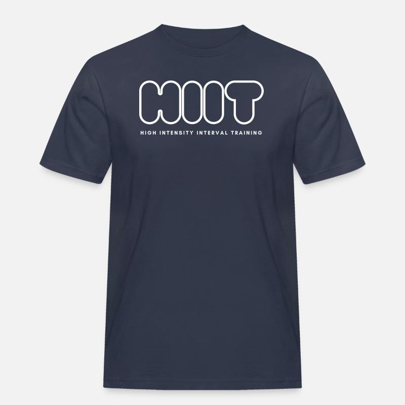 HIIT - HIGH INTENSITY INTERVAL TRAINING - Männer Workwear T-Shirt - Navy