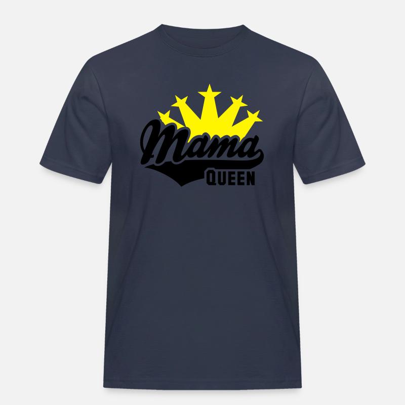 QUEEN Mama Krone 2C - Männer Workwear T-Shirt - Navy