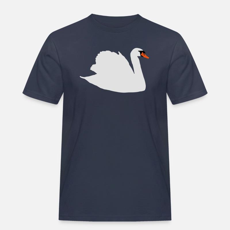 schwan - Männer Workwear T-Shirt - Navy