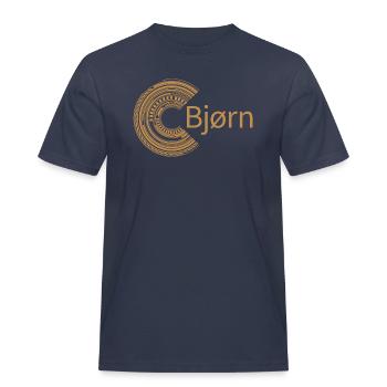 Für Bjørn - Männer Workwear T-Shirt - Navy - Vorne - AI Model Male 178 light (178cm)