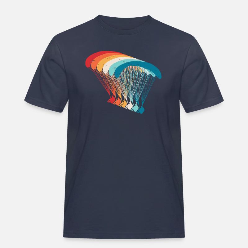 Skydive Evolution: Gleitschirm Design - Männer Workwear T-Shirt - Navy