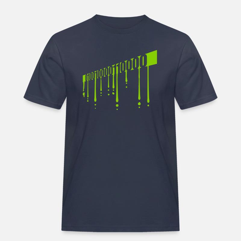 Binary Code Program Language - Men's Workwear T-Shirt - navy