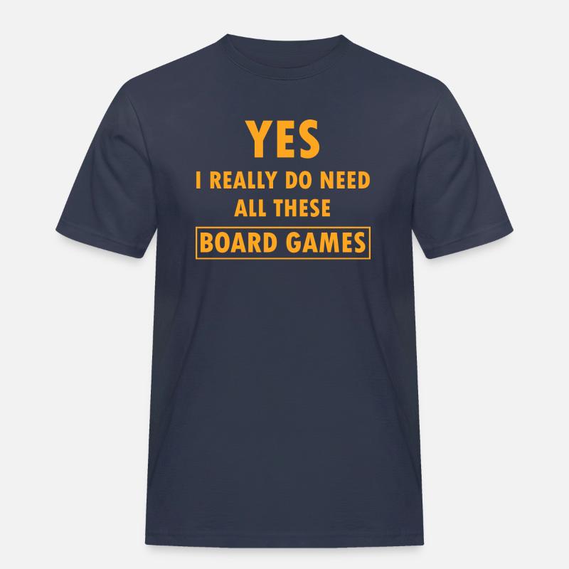 boardgame chess backgammon game night - Männer Workwear T-Shirt - Navy