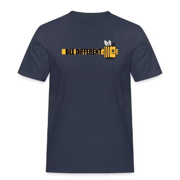 bee different Spruch Zitat - Männer Workwear T-Shirt - Navy - Vorne - AI Model Male 178 light (178cm)