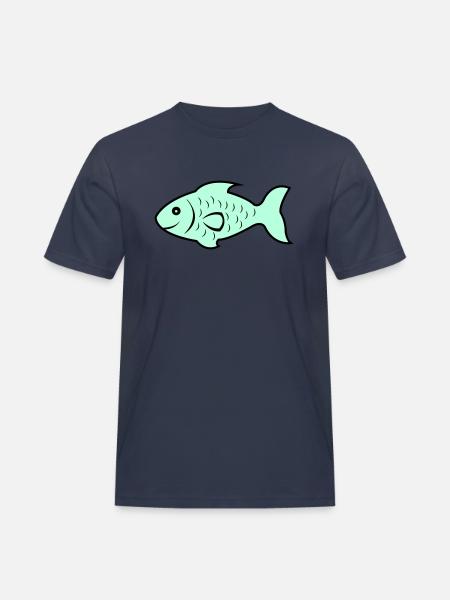 fish1 - Men's Workwear T-Shirt - navy