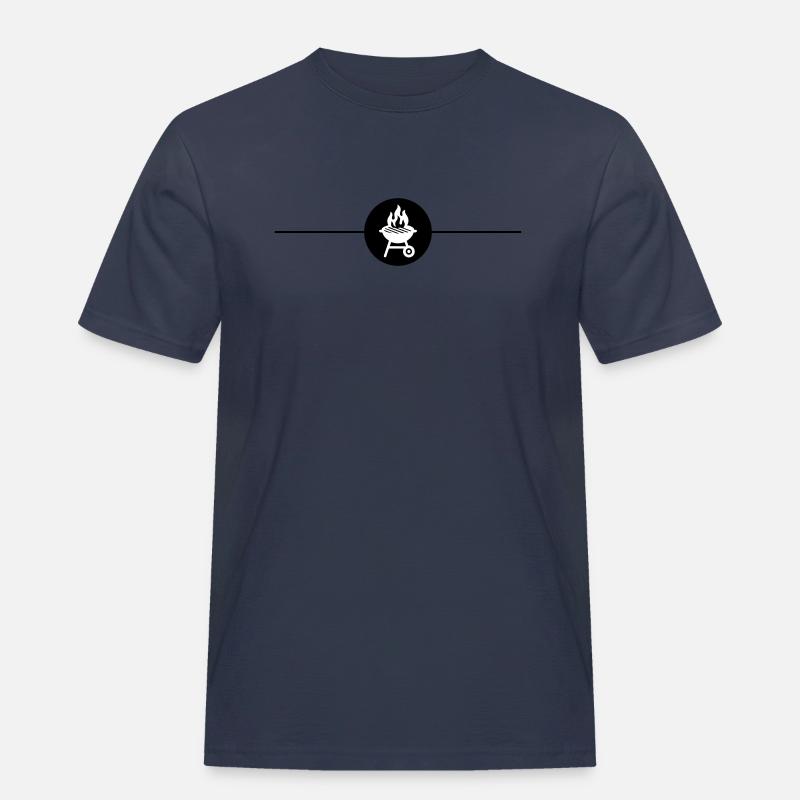 Grill Symbol Grilling Line - Men's Workwear T-Shirt - navy