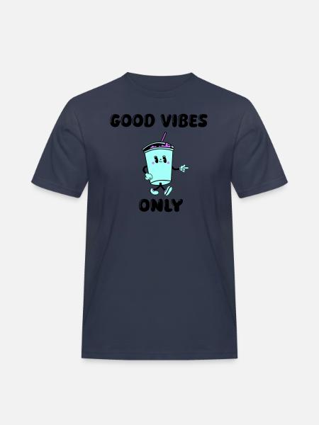 drink cartoon vibes - Men's Workwear T-Shirt - navy