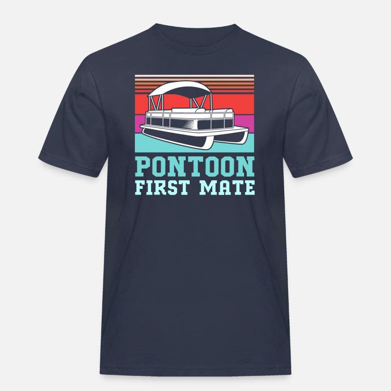 Pontonboot Boot Boote - Männer Workwear T-Shirt - Navy
