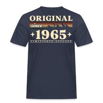 Original 1965 Jahrgang Retro Geburtstag - Männer Workwear T-Shirt - Navy - Vorne - AI Model Male 178 light (178cm)