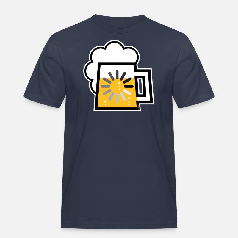 Beer Loading (Drinking In Progress / | ) - Men's Workwear T-Shirt - navy