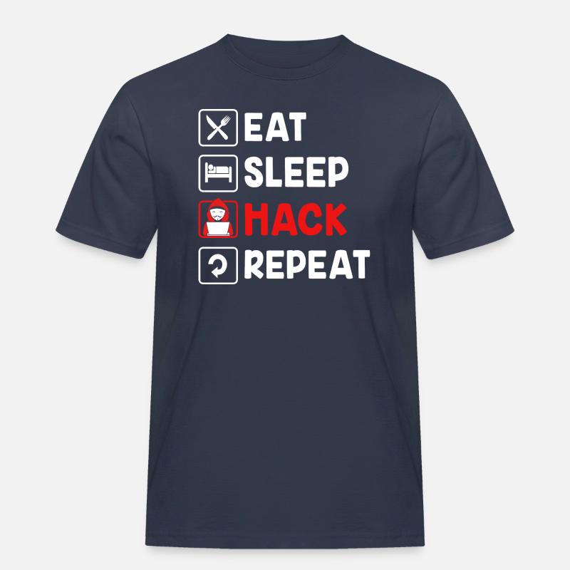 Cybersecurity Cyber Programmer Hacker - Men's Workwear T-Shirt - navy