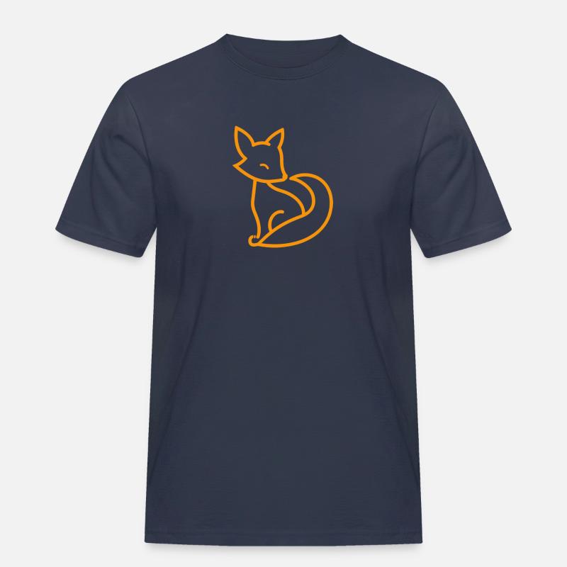 Fuchs Logo, Rotfuchs Symbol, Tier - Männer Workwear T-Shirt - Navy