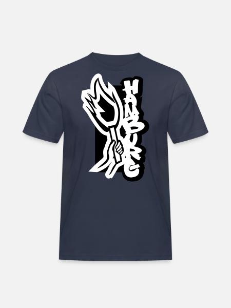 hamburg_pyro - Männer Workwear T-Shirt - Navy