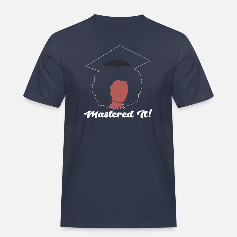 Master Studium Abschlussfeier - Männer Workwear T-Shirt - Navy