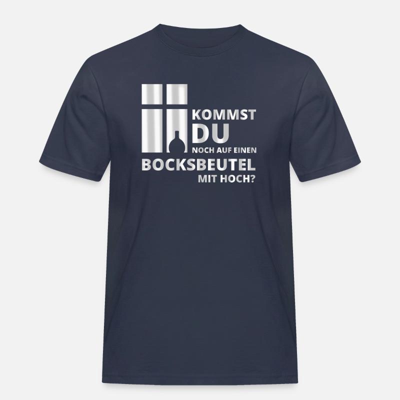 Date mit Bocksbeutel II - Männer Workwear T-Shirt - Navy