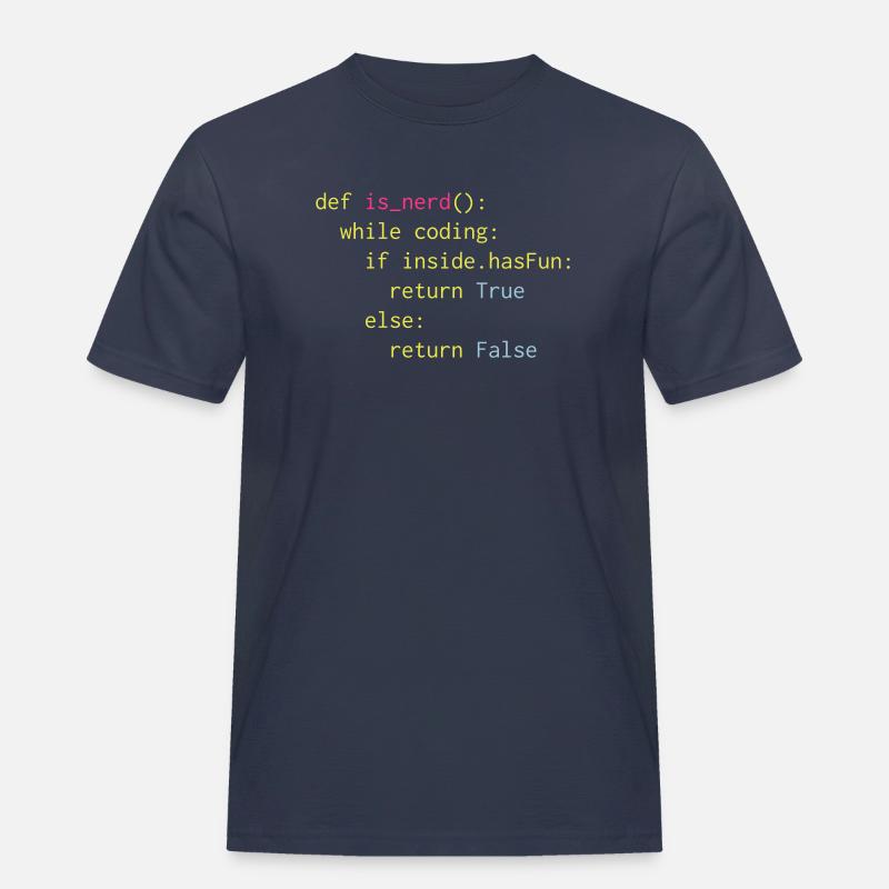Python Definition von Nerd - Männer Workwear T-Shirt - Navy