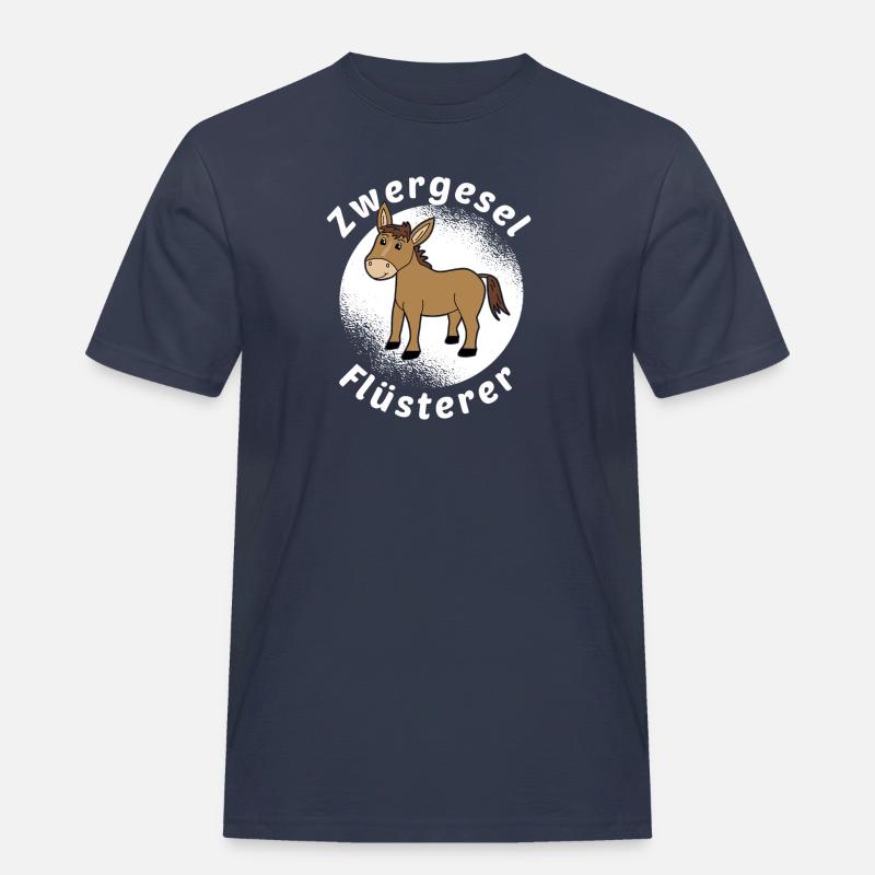 Zwergesel Flüsterer Miniesel Esel Muli Geschenk - Männer Workwear T-Shirt - Navy