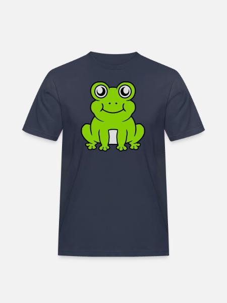 Small seated sweet frog - Men's Workwear T-Shirt - navy
