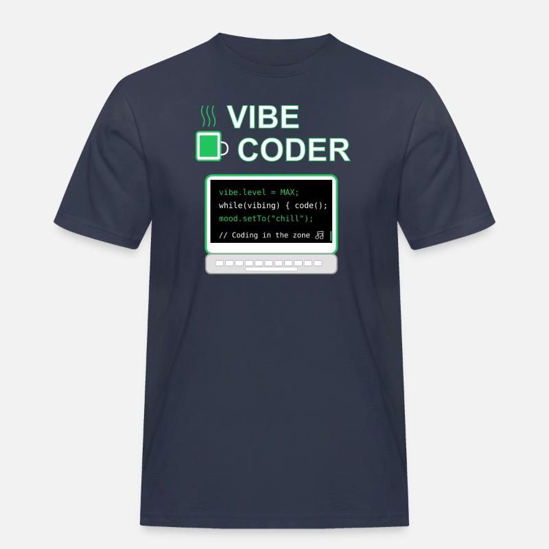 Vibe Coder - Männer Workwear T-Shirt - Navy