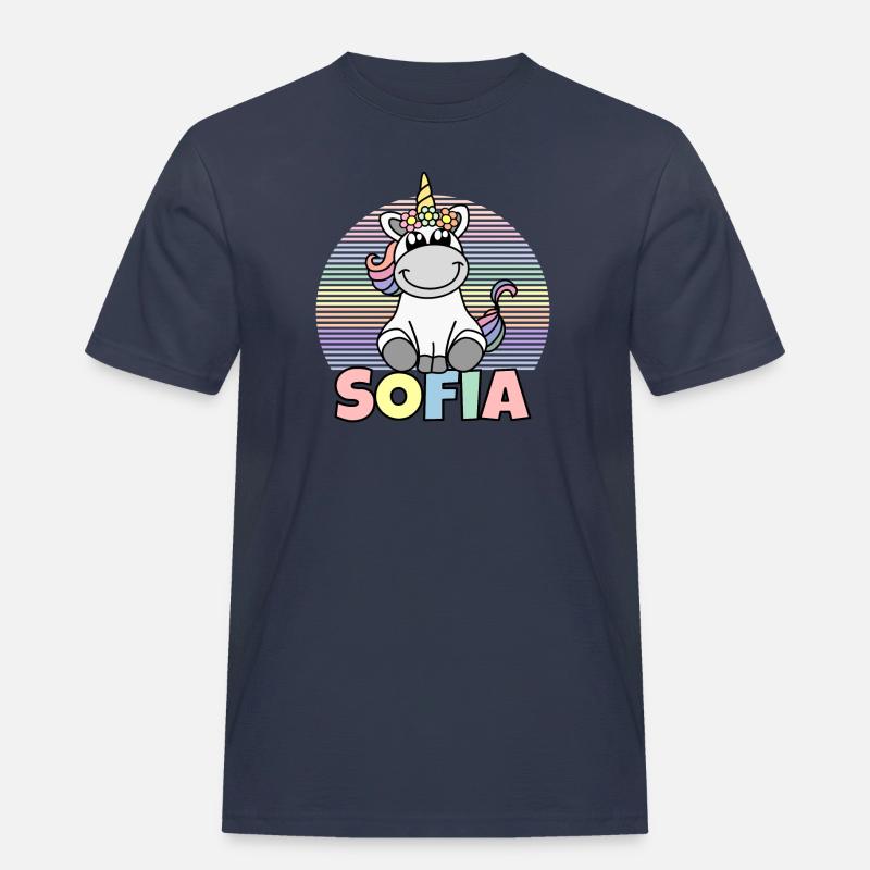 Sofia Einhorn Name - Männer Workwear T-Shirt - Navy