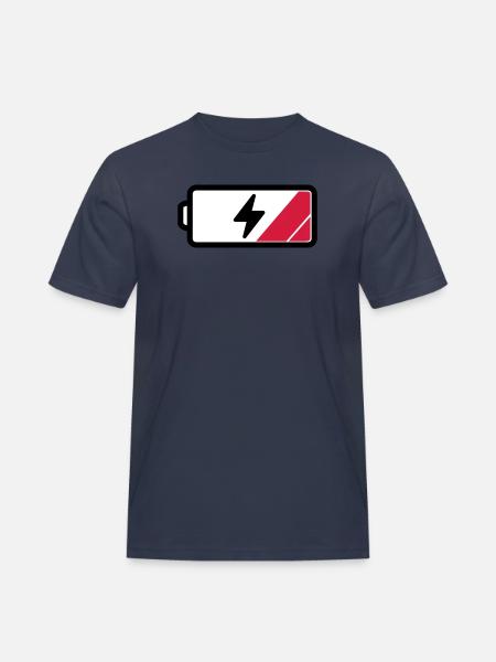 Akku low - Männer Workwear T-Shirt - Navy