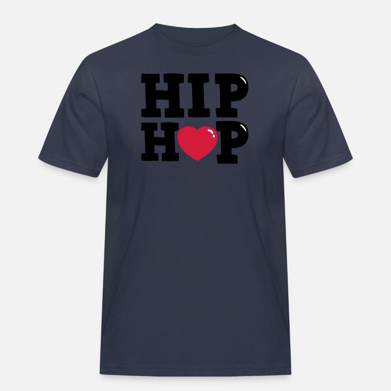 I heart Hip Hop - Männer Workwear T-Shirt - Navy