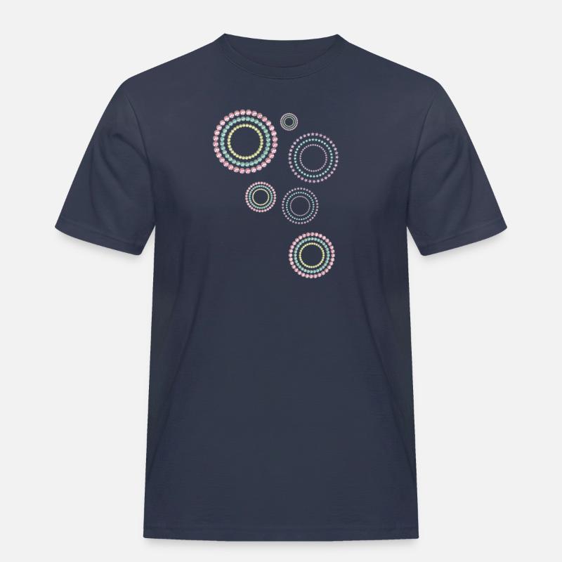 Circles, graphic patterns, patterns - Men's Workwear T-Shirt - navy
